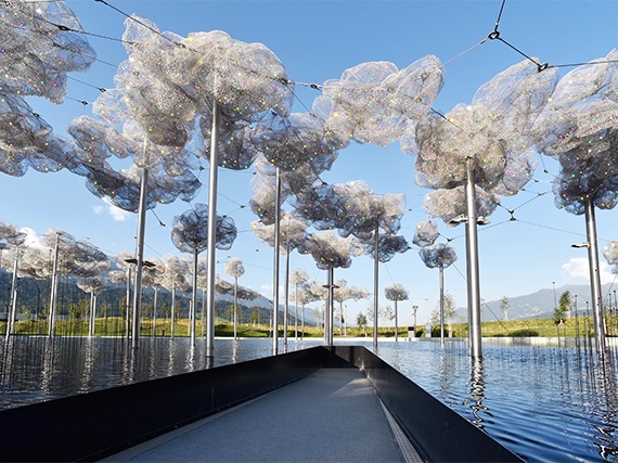 Kristallwolke/Crystal Cloud: miles de cristales brillando en las copas